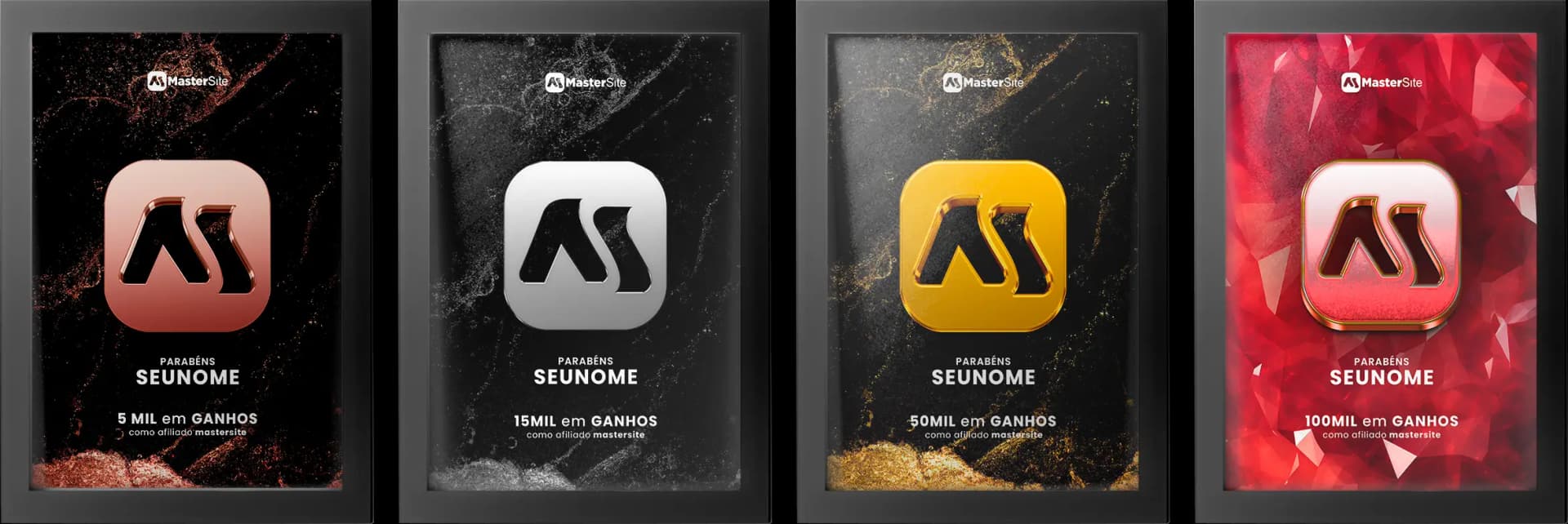 Placas de afiliados MasterSite